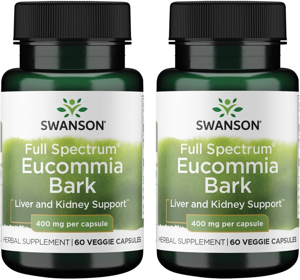 Swanson Full Spectrum Eucommia Bark 400 mg 60 Veg Caps (2 Pack) - görsel 1