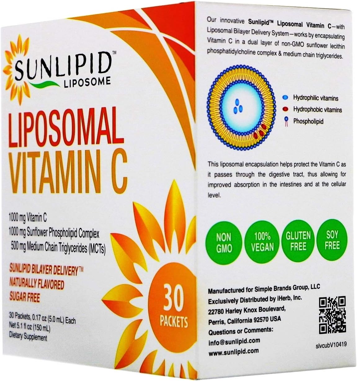 SunLipid Liposomal Vitamin C with MCT Oil – 30 Sachets, 5 ml Each - görsel 9