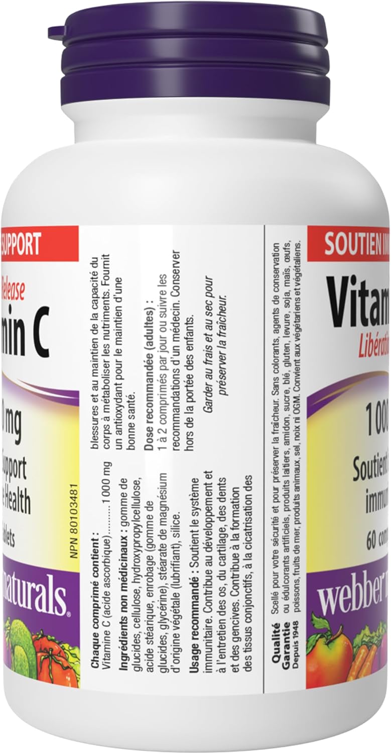 Webber Naturals Vitamin C Timed Release 1,000 mg, 60 Tablets - görsel 9