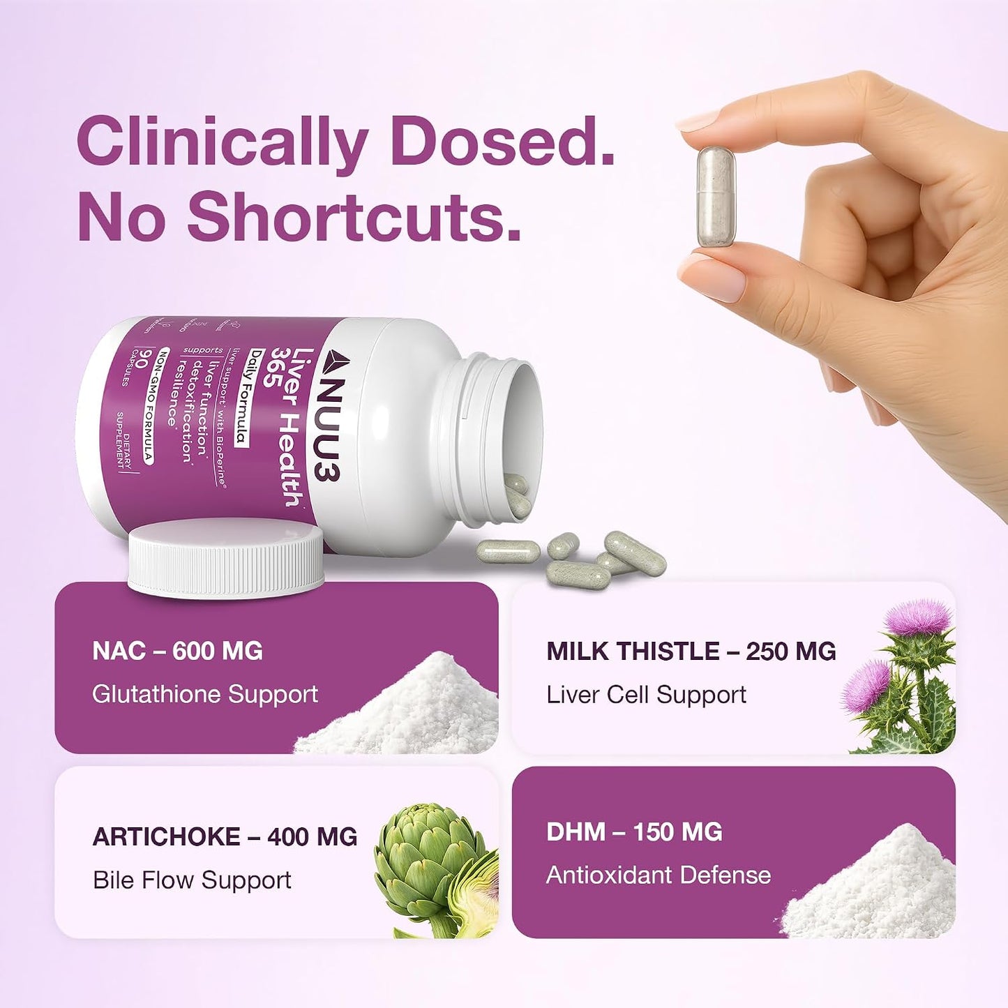 NUU3 Liver Health 365 - Liver Cleanse & Detox Support - 90 Capsules - görsel 3