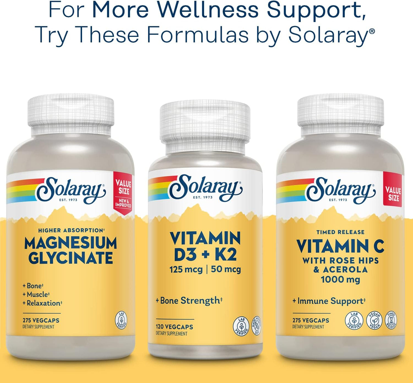 SOLARAY Mega Vitamin B-Stress, Timed-Release B Complex with 1000 mg Vitamin C, Vegan, 120 VegCaps - görsel 7