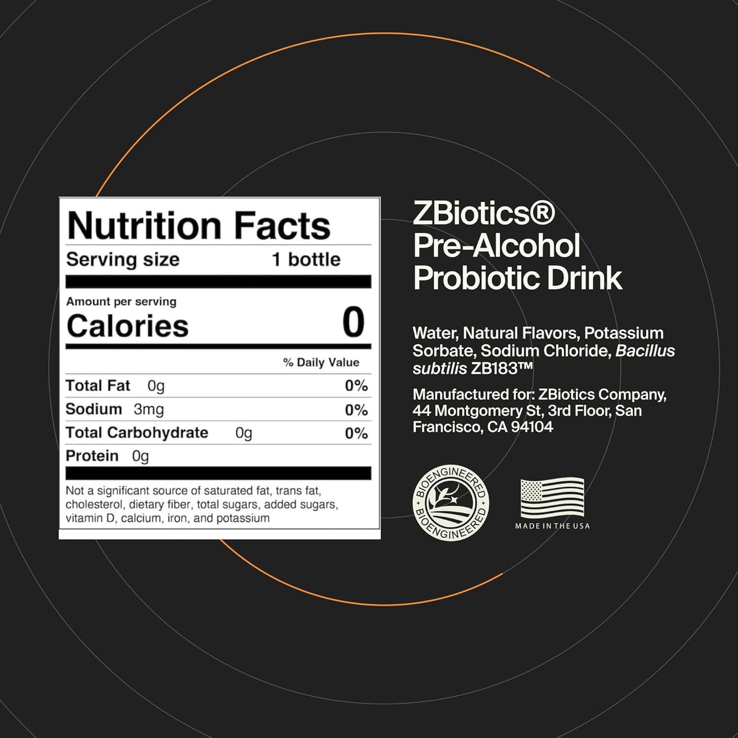 ZBiotics Pre-Alcohol Probiotic Drink – 12-Pack (13.9 ml each) - görsel 5