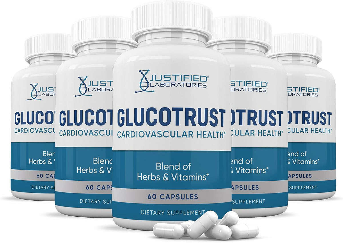 Glucotrust Advanced Formula 688 mg Food Supplement – 300 Capsules (5-Pack) - görsel 1