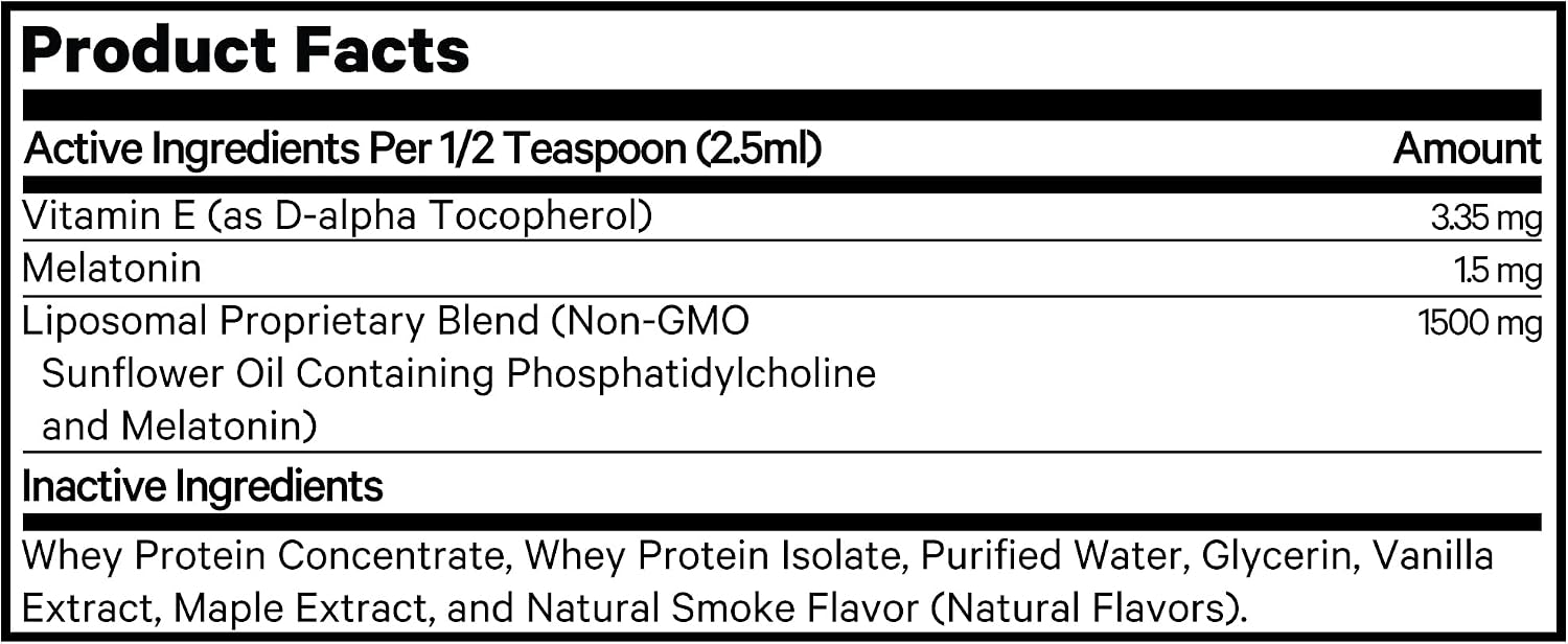 DNA PET Happy Sleep Melatonin Liquid Drops, Vitamin E Calm Formula, Whey Protein Canine Care Supplement, Phospholipid Complex & Phosphatidylcholine, Smoked Bacon Flavour, Sugar-Free, Non-GMO, 225 ml - görsel 2