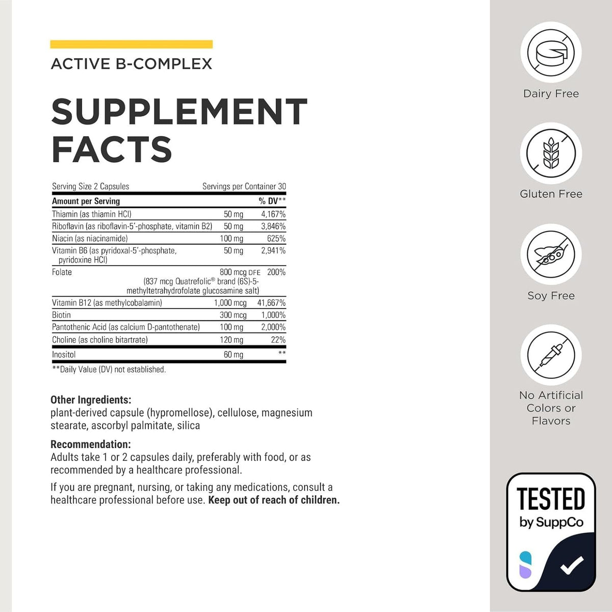 Integrative Therapeutics Active B-Complex - 60 Capsules (30 Servings) - görsel 3