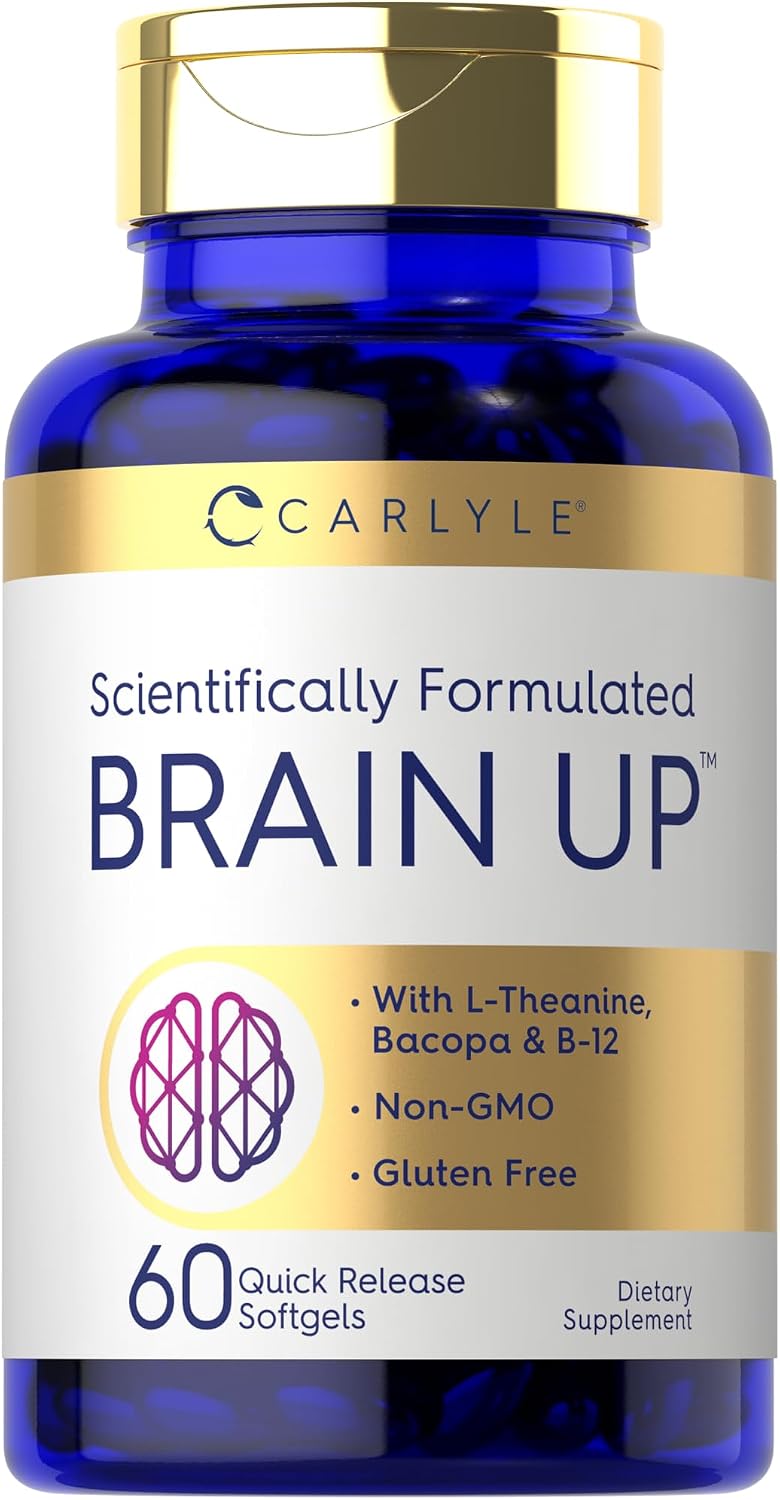 Carlyle Brain Supplement | 60 Softgels | Nootropic with Lion's Mane Mushroom, Bacopa and L-Theanine | Non-GMO, Gluten-free - görsel 1
