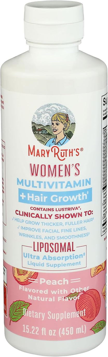 MaryRuth's Women's Multivitamin + Lustriva Hair Growth Liposomal | Biotin 10000mcg | Clinically Tested for Thicker, Fuller – Image 4
