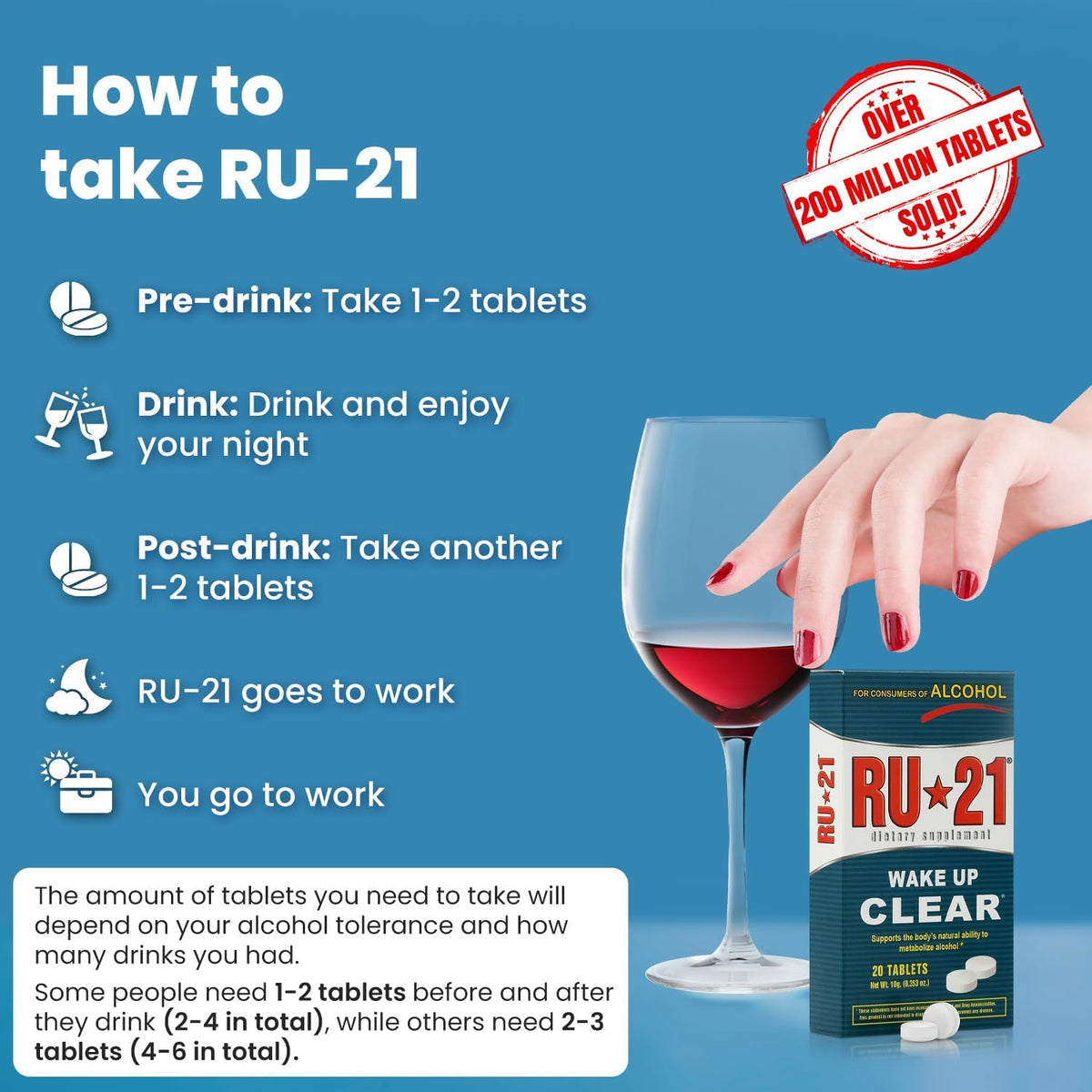 RU-21 Food Supplement for After-Drinking Support (120 Tablets) - görsel 5