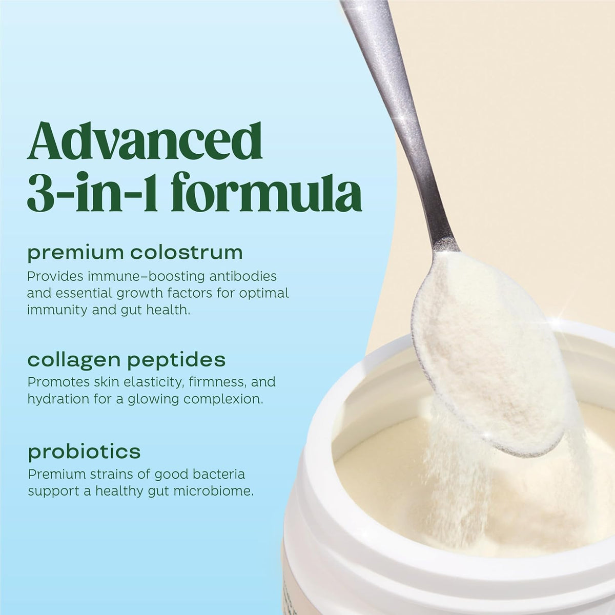 Bloom Nutrition Bovine Colostrum Powder with Vitamin B-12 | Unflavoured, 25 Servings - görsel 5