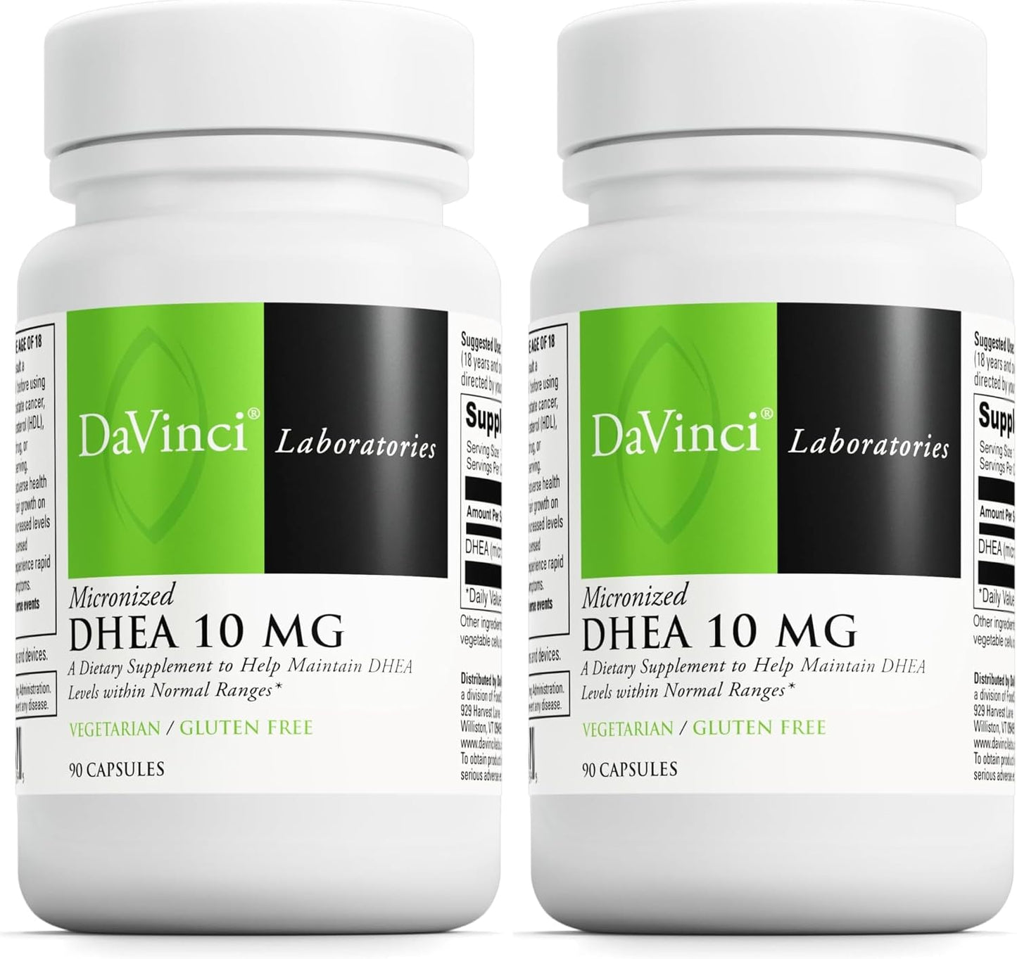 DAVINCI Labs Micronised DHEA 10mg – Support for Healthy Ageing, Hormone Balance, Cognitive Function & Thyroid Health – Vegetarian, Gluten-Free – 90 Capsules - görsel 8