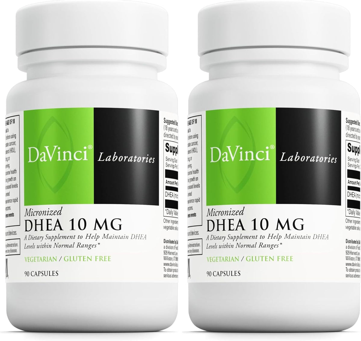 DAVINCI Labs Micronised DHEA 10mg – Support for Healthy Ageing, Hormone Balance, Cognitive Function & Thyroid Health – Vegetarian, Gluten-Free – 90 Capsules - görsel 8