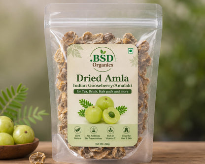 BSD Organics Dried Amla (Indian Gooseberry) - 100g