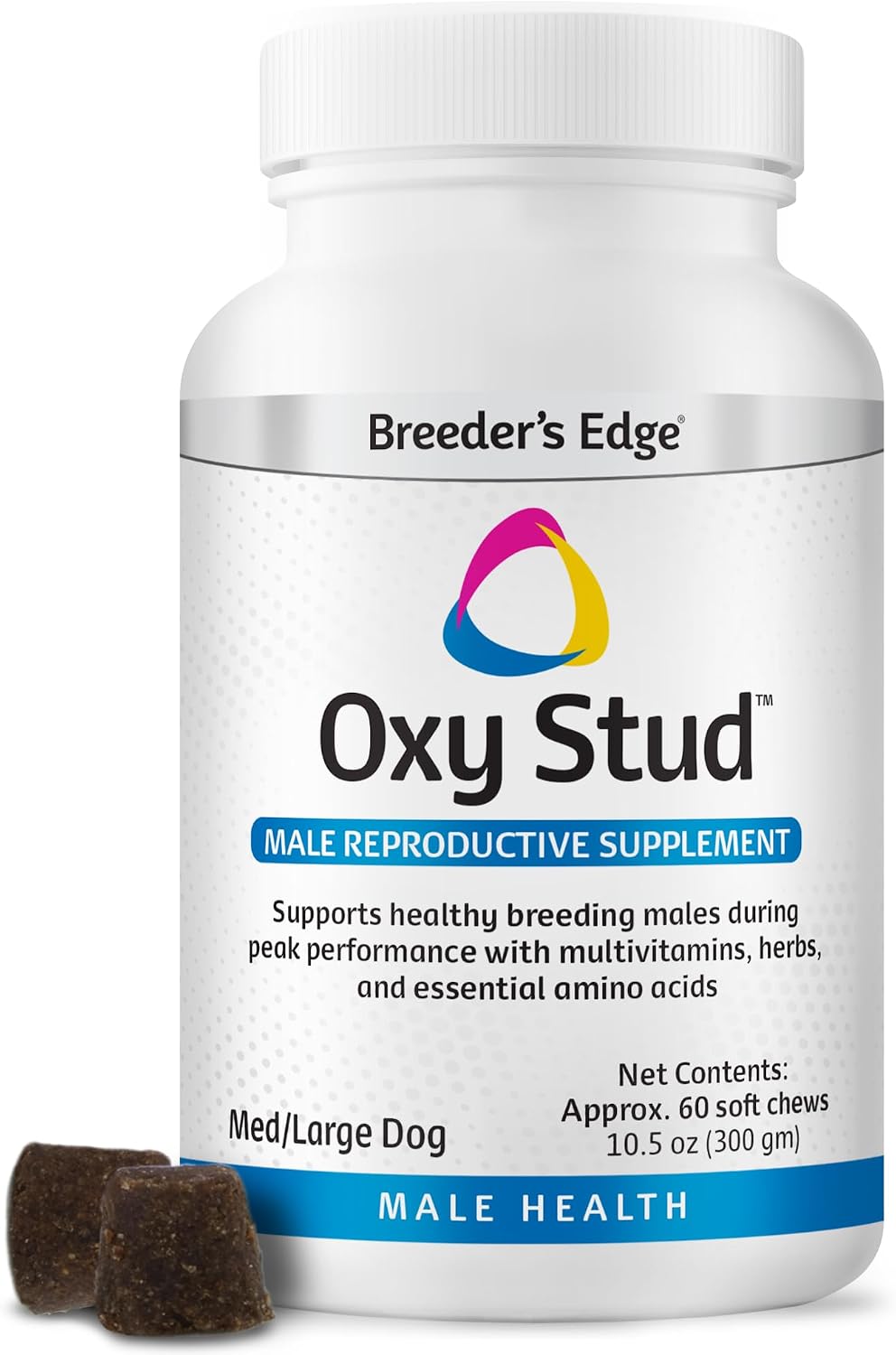 Breeder's Edge Oxy Stud Male Supplement Multivitamin - Soft Chews for Dogs and Cats (60 Count) - görsel 1