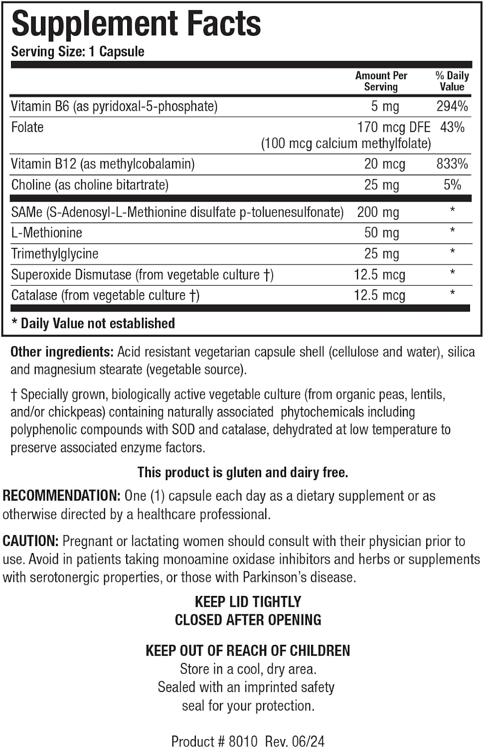 Biotics Research SAMethylate Plus – Mood and Sleep Support, Brain Health, Antioxidant, 60 Capsules - görsel 2