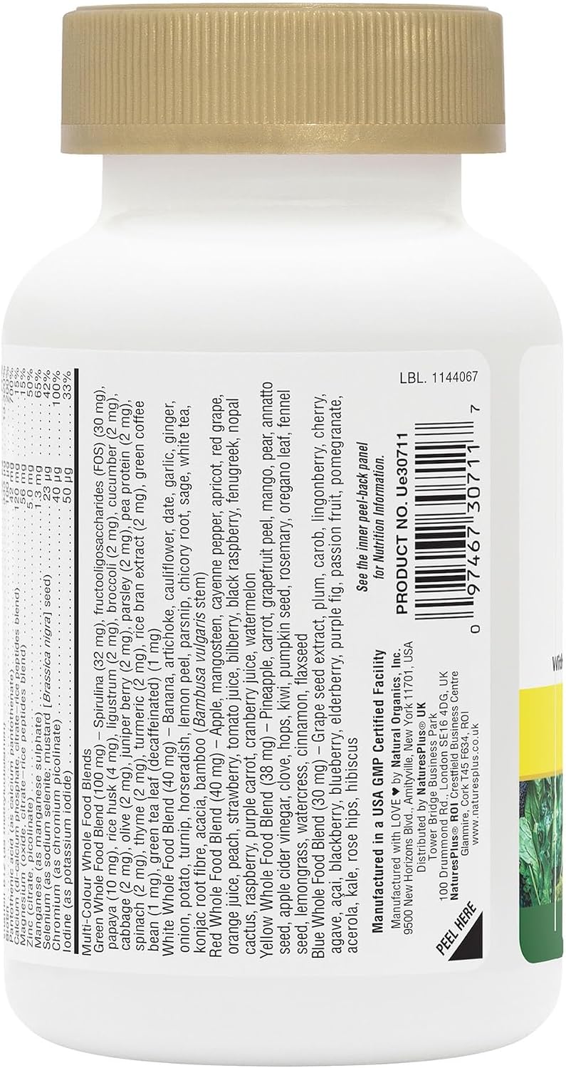 NaturesPlus Source of Life GOLD Multivitamin - 180 Mini-Tablets - With Vitamins D3, B12 & K2 - Blood, Bone & Immune Support - Vegetarian & Gluten Free - görsel 5