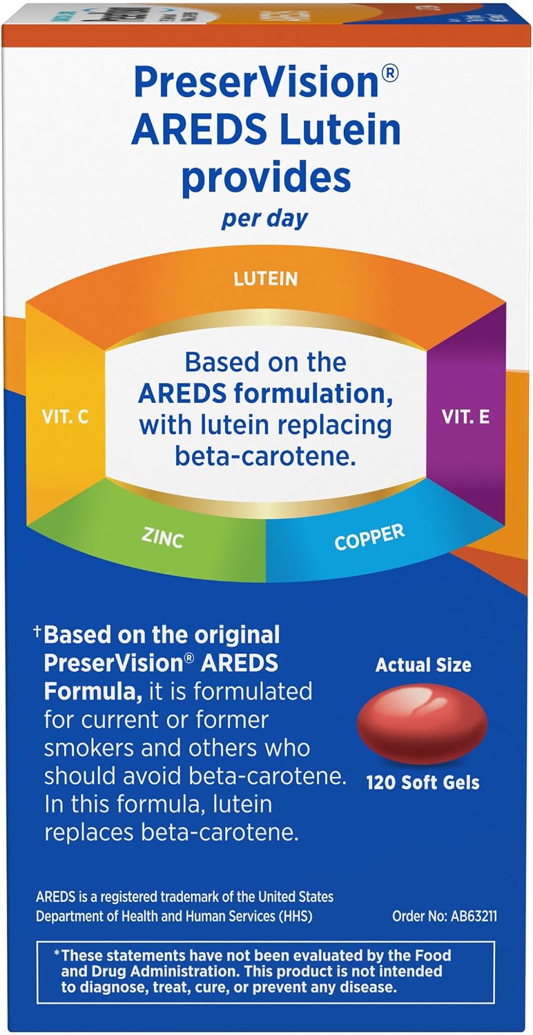 PreserVision AREDS Eye Vitamins – Lutein Formula (120 Softgels) - görsel 3