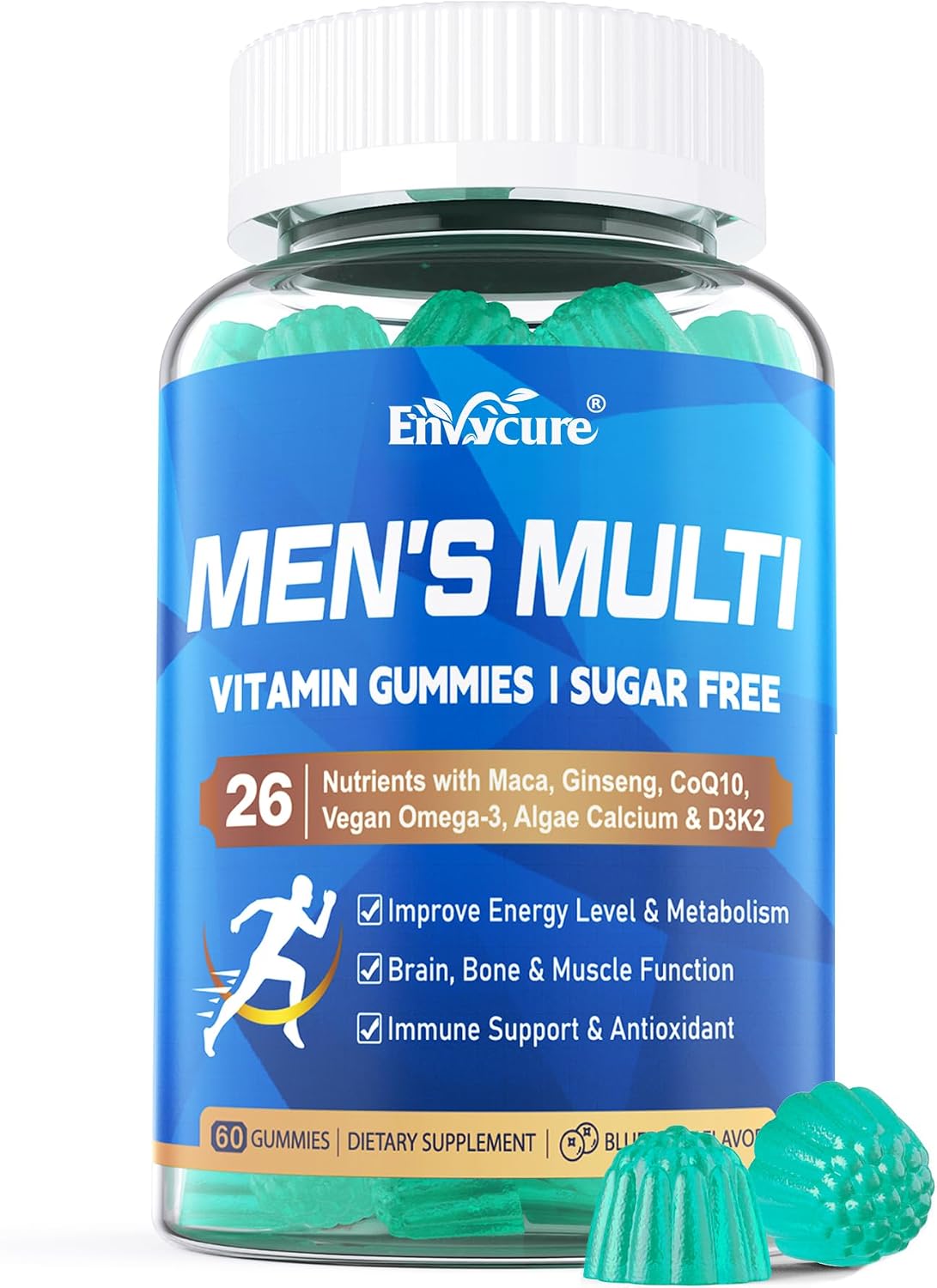 Methylated Multivitamin for Men Gummies | Vegan Omega-3, CoQ10, Zinc | Liposomal | Sugar Free | 120 Gummies - görsel 9