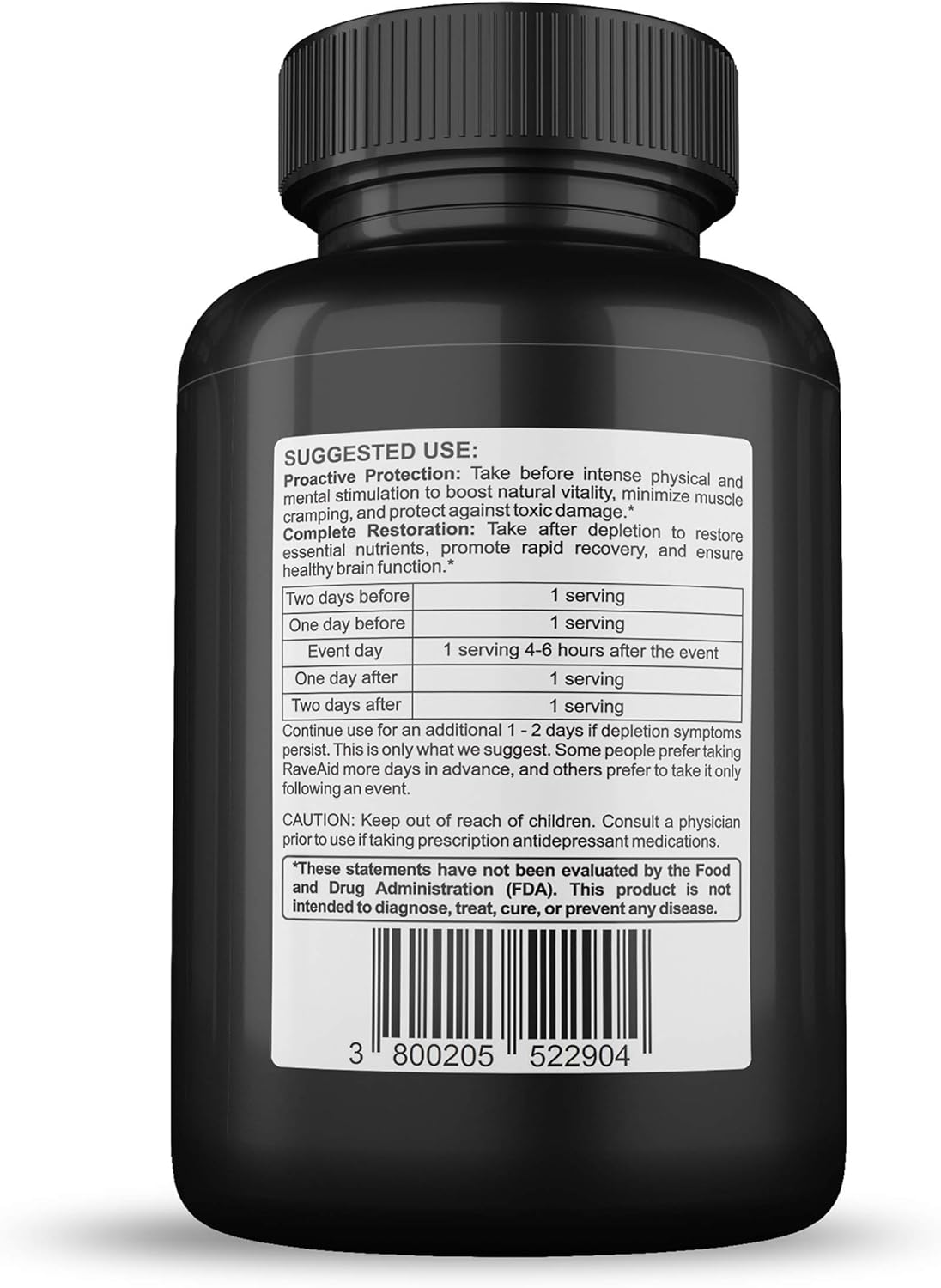 RaveAid Trusted Since 2011 - Party & Rave Recovery Supplement (60 Capsules) - görsel 2