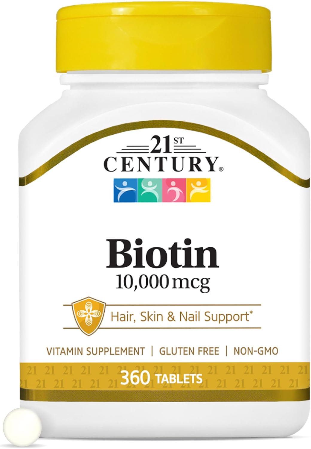 21st Century Biotin 10,000 mcg Tablets – High Potency Vitamin B7 Supplement - görsel 1