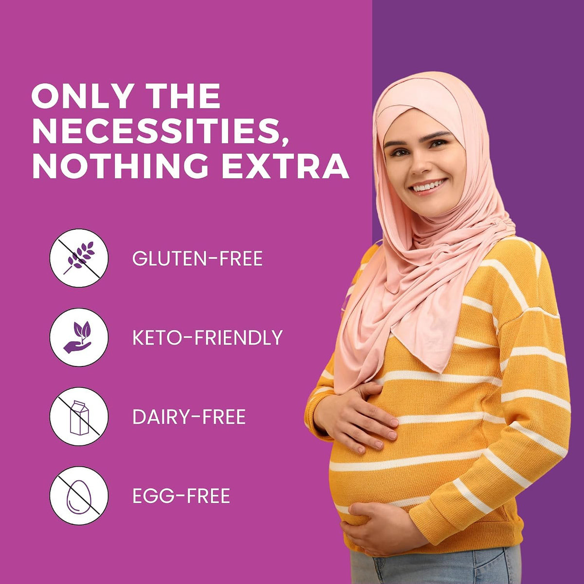Zaytun Vitamins Halal Prenatal Vitamins + DHA - 60 Softgels (2 Months' Supply) - görsel 5