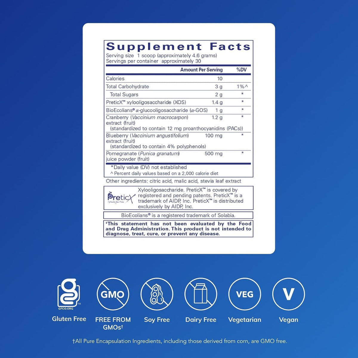 Pure Encapsulations Poly-Prebiotic Powder | Targets Akkermansia Muciniphila to Support GI Barrier Function | 139 g - görsel 2