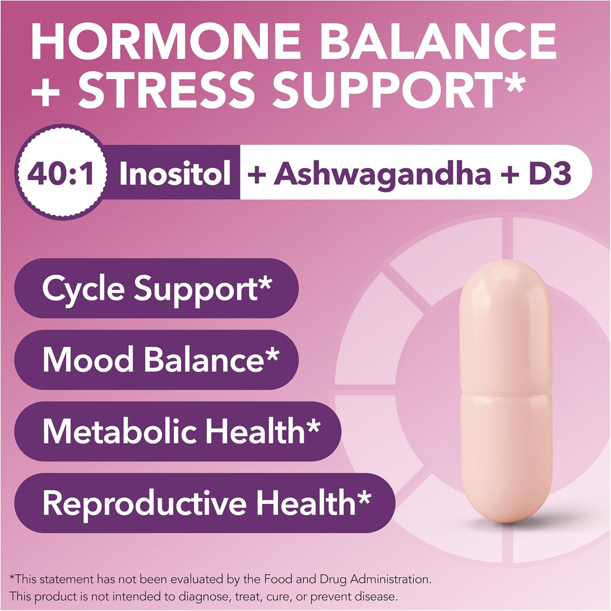 Intimate Rose Myo-Inositol & D-Chiro Inositol Blend - 40:1 Ratio with Vitamin D & Ashwagandha, 3 Bottles - görsel 2