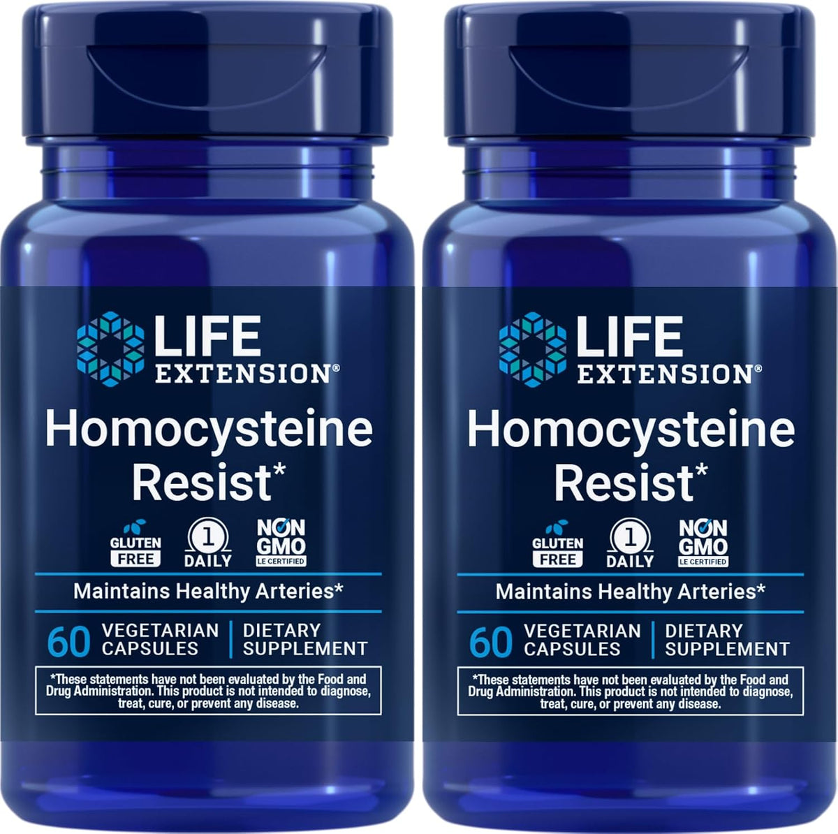 Life Extension Homocysteine Resist, 60 Vegetarian Capsules (Pack of 2) - görsel 1