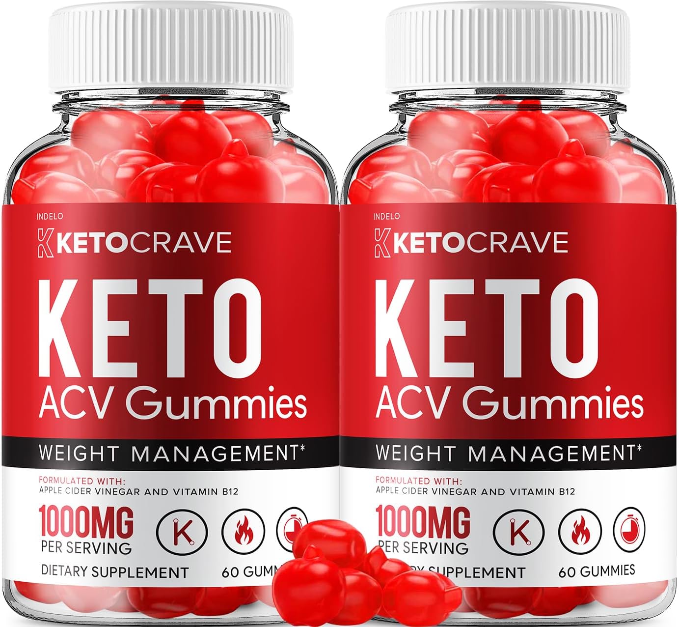 Crave Keto ACV Gummies - Advanced Formula, 2 Pack (120 Gummies) - görsel 1