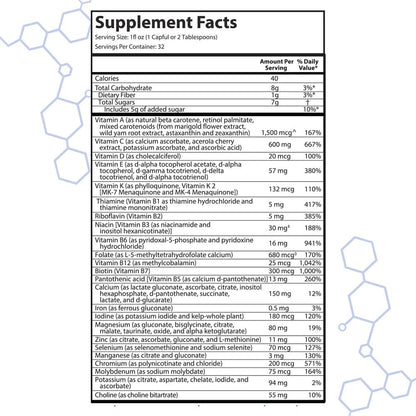 intraMAX Organic Liquid Multivitamin – 946 ml, Peach Mango