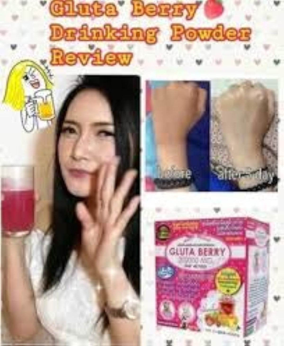 Gluta Berry 200000 mg Drink – Glutathione and Collagen Supplement, Berry Flavour (10 Sachets) - görsel 3