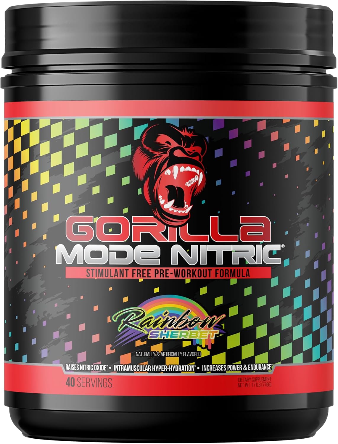 Gorilla Mode Nitric - Stimulant-Free Pre-Workout (Tigers Blood, 784g) - görsel 10