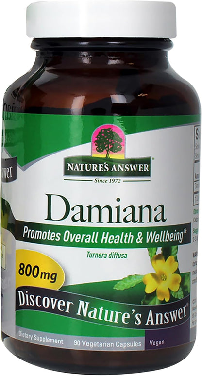 Nature's Answer Damiana 400 mg, 90 Vegetarian Capsules