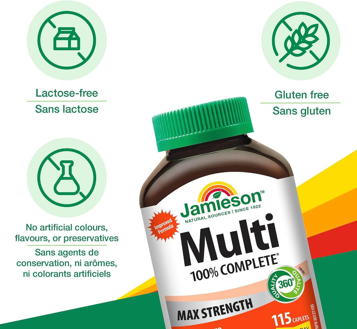 Jamieson 100% Complete Multivitamin Max Strength Formula, 115 tablets - görsel 4