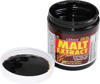 Germa Malt Extract Liquid Food Supplement – Pure Concentrated Barley Malt – 236 ml (8 fl oz)