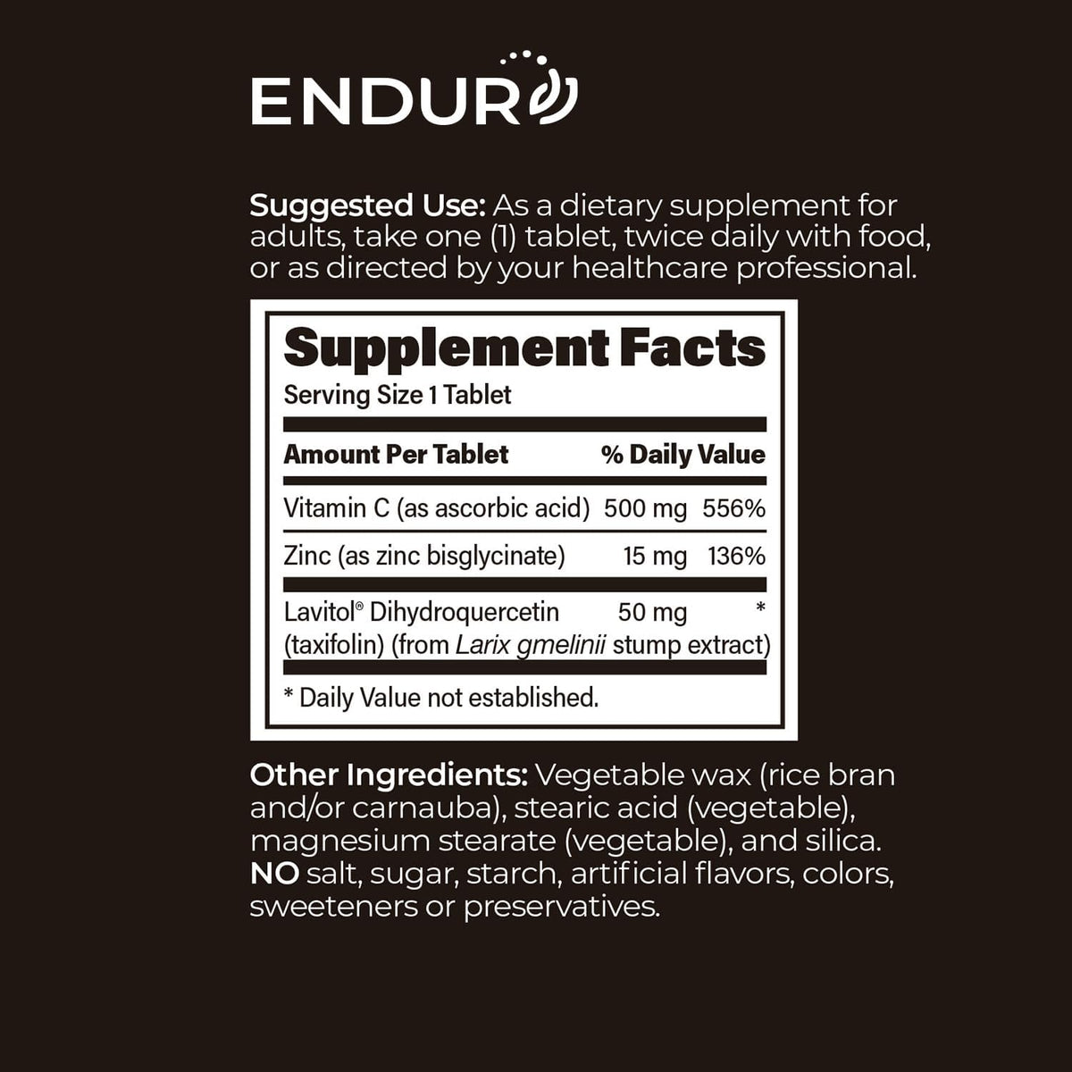 ENDUR Taxifolin SR (Sustained Release) Dihydroquercetin 60 mg - 60 Tablets - görsel 6