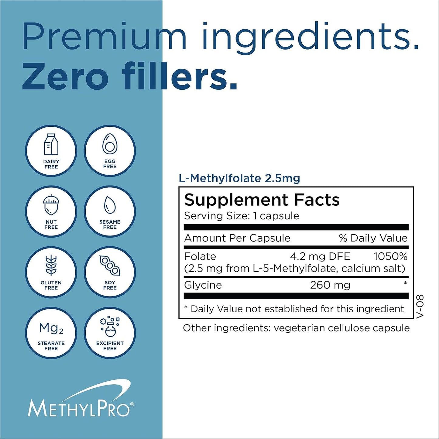 MethylPro L-Methylfolate 2.5 mg - Promotes a Balanced Mood - Active Folate for Methylation & Biochemical Reactions - Highly Bio-available - Flexible Dosage - 30 Capsules - görsel 7