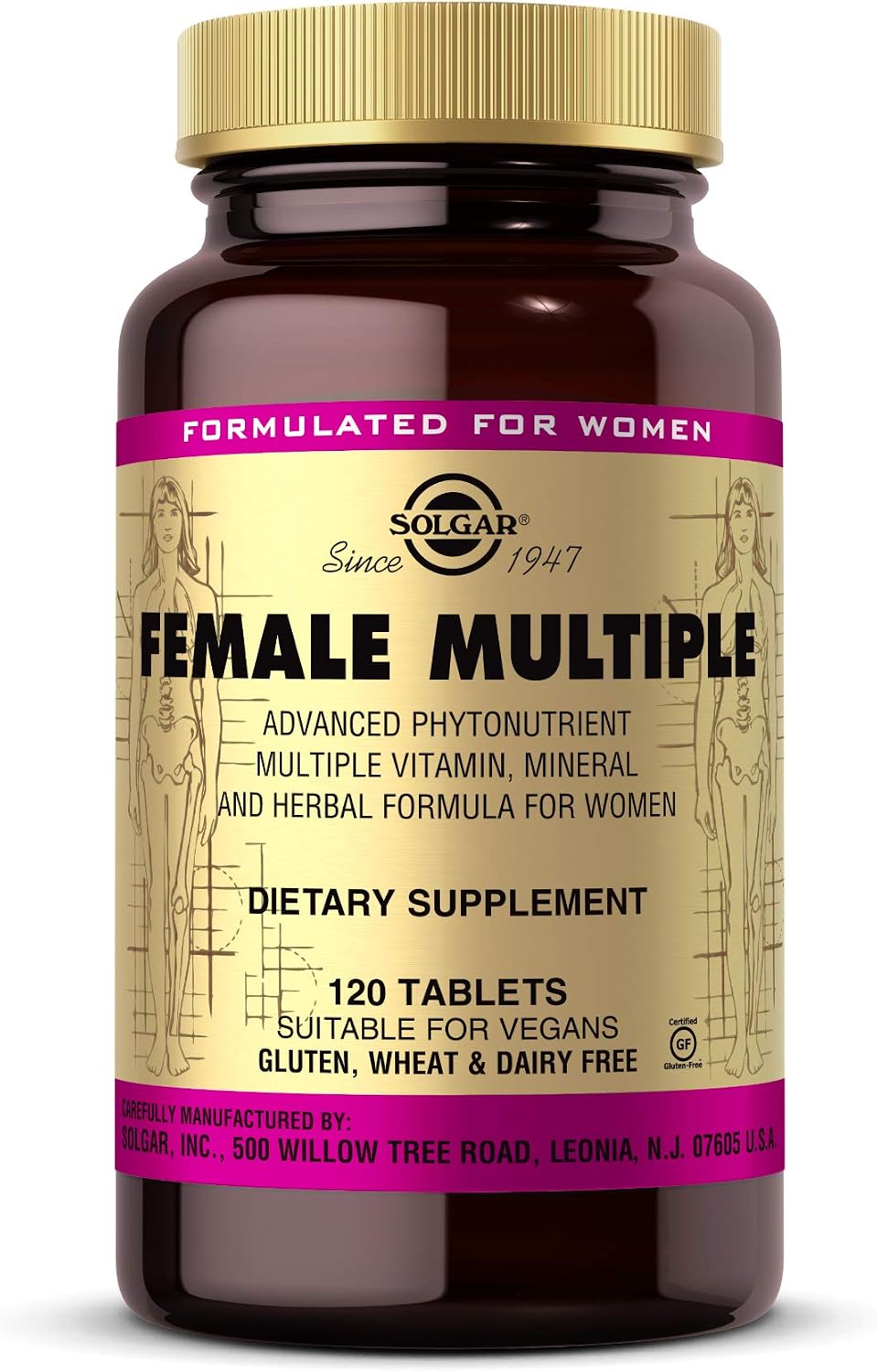 Solgar Female Multiple - Multivitamin, Mineral & Herbal Formula for Women - 120 Tablets - görsel 1