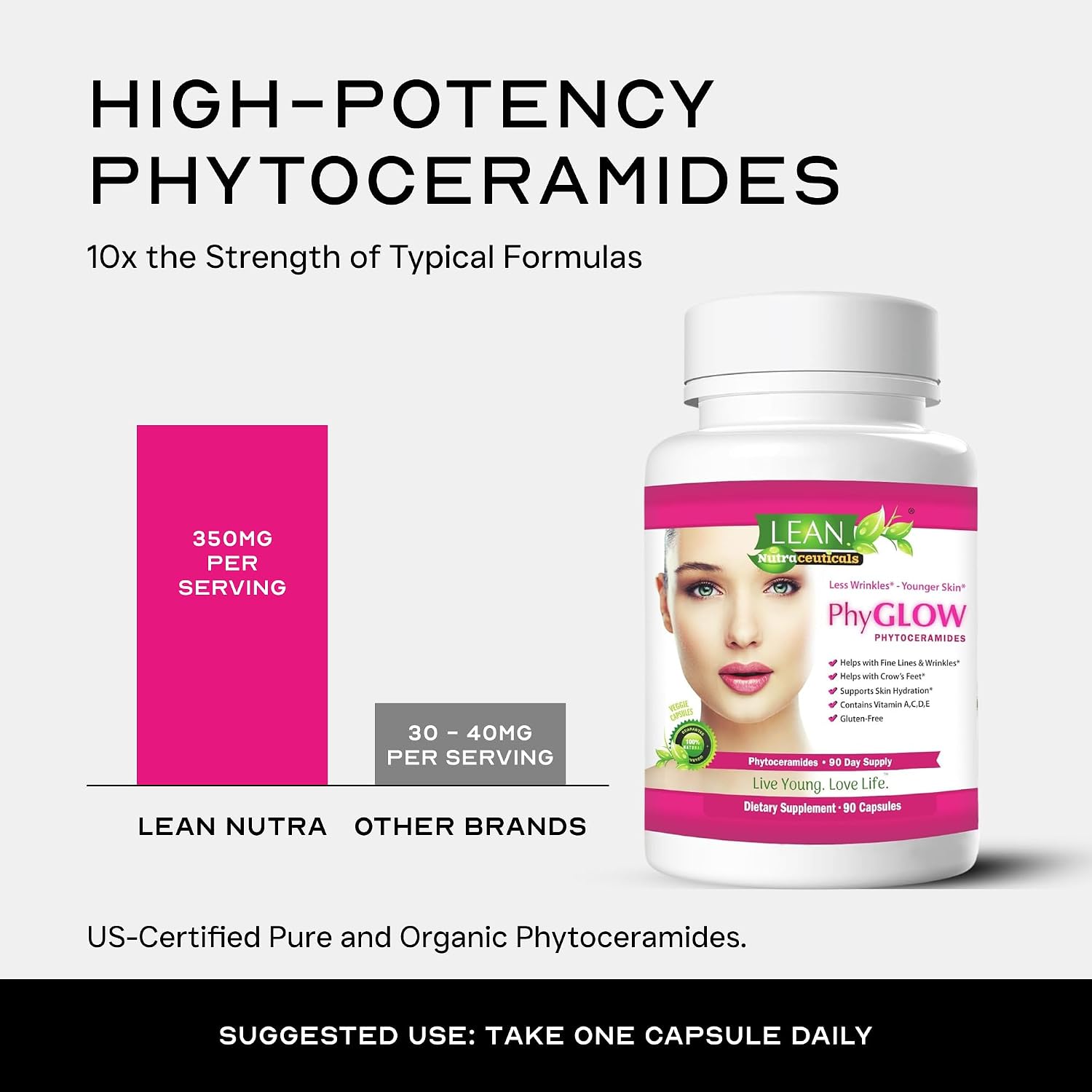 Phytoceramides Skin Supplement with Vitamins A, C, D, E – 90 Capsules - görsel 5