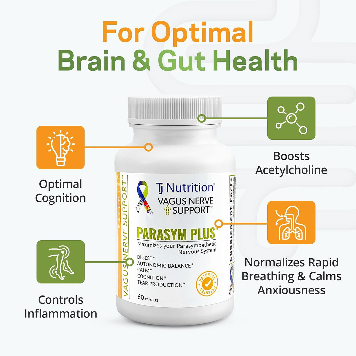 Parasym Plus Vagus Nerve Formula – Patented Digestive & Brain Supplement, 60 Capsules - görsel 5