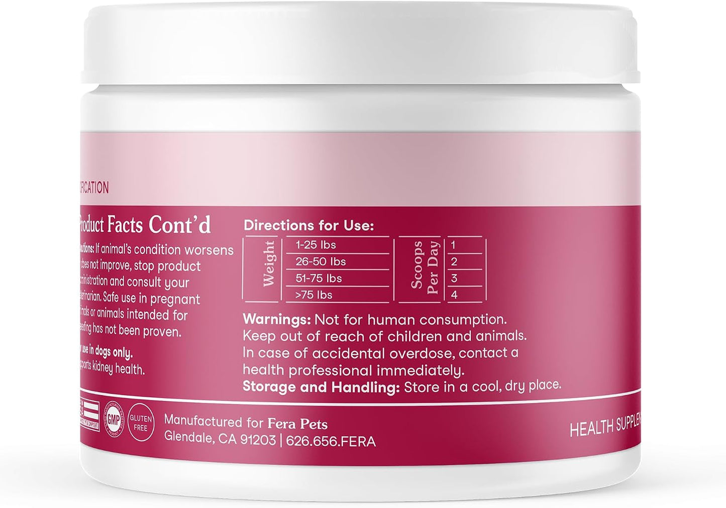 Fera Pets Dog Kidney Support with Probiotics - Powder, 60 Scoops - görsel 9
