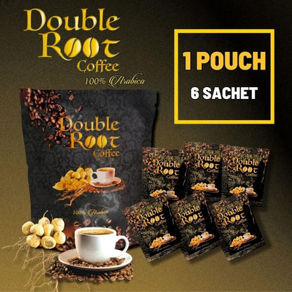 Double Root Coffee Arabica Cafe Energy Support - 3 Packs (18 Sachets)