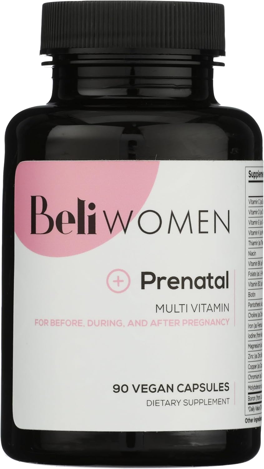 Beli Women Prenatal Multivitamin - 400mg Choline, Folate & Vitamin D - Vegan, Gluten-Free, 90 Capsules (30-Day Supply) - görsel 1