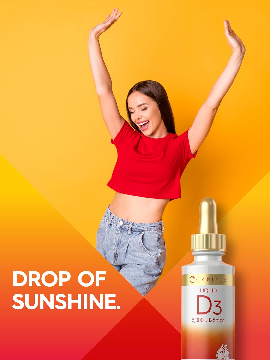 Carlyle Vitamin D3 Liquid Drops | 5000 IU (125 mcg) | 60 ml | Vitamin D Supplement for Adults | Vegetarian, Non-GM, and Gluten-free - görsel 7