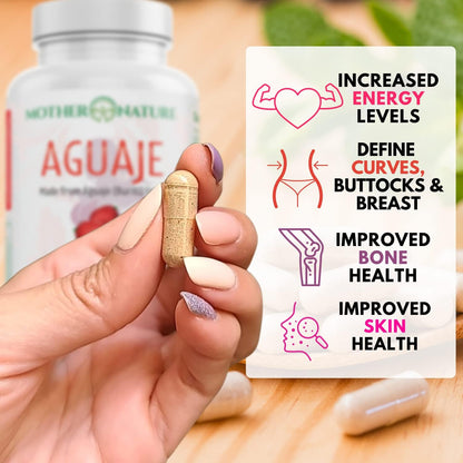 MNO Aguaje Curves Capsules for Women – 1000mg with Red Maca & Black Cohosh | Vegan, Non-GMO, Gluten-Free | 120ct