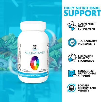 Yes You Can! Daily Multivitamin for Men and Women – 30 Tablets