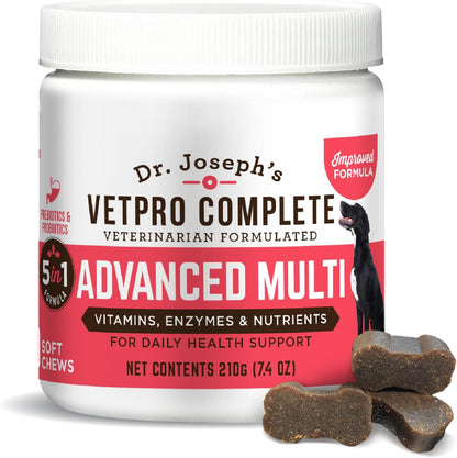 Dr. Joseph's VetPro Complete Multivitamin Dog Supplement for Small Dogs (60 Chews)