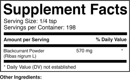 Prescribed For Life Black Currant Fruit Powder (113g) – Pure Superfood Powder for Smoothies