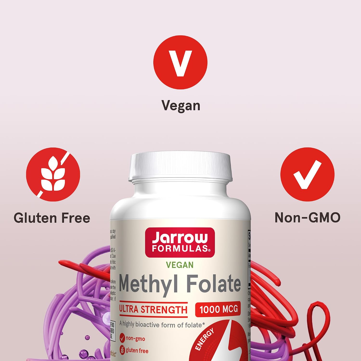 Jarrow Formulae Methyl Folate Capsules - 1000 mcg - 100 Capsules - görsel 5