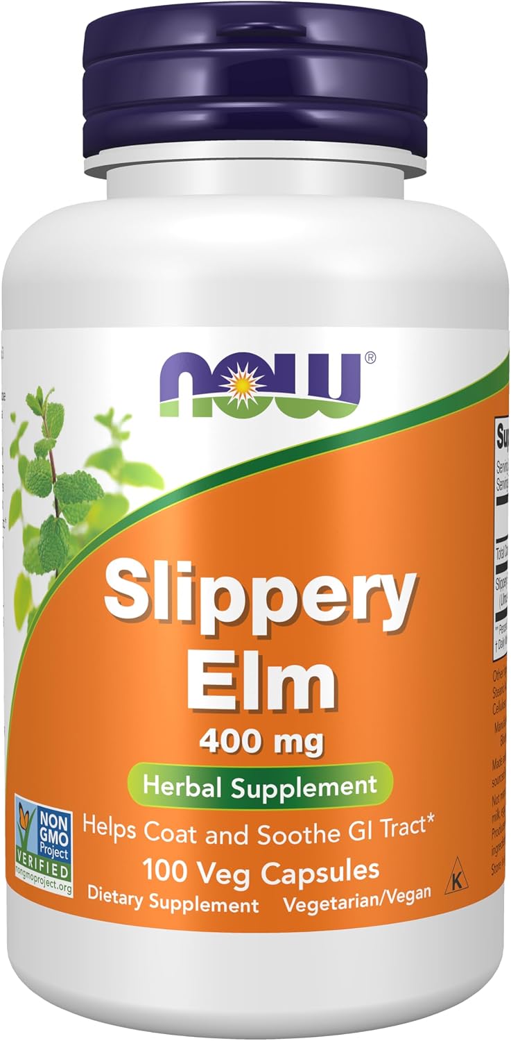 Now Foods Slippery Elm, 100 Capsules 400 mg - görsel 1