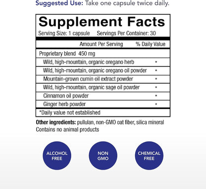 Physician's Strength Oregacillin - 30 Capsules - Multiple Spice Extract - Traditional Respiratory & Immune Support